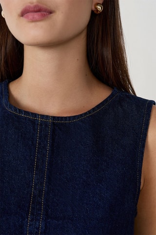 Top en jean Dity - Bleu