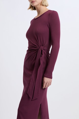 Robe midi A Rosalie - Bordeaux