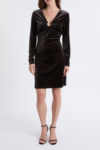 Robe patineuse en velours Nala - Marron