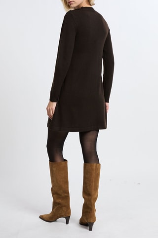 Robe trapèze Lines - Marron