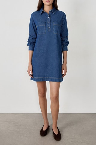 Robe droite en jean Desiro - Bleu roi