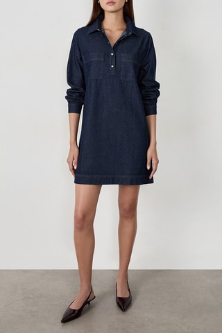 Robe droite en jean Desiro - Bleu nuit