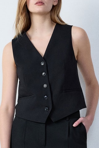 Gilet de costume Eva - Noir