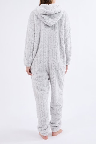 Combinaison de pyjama à capuche Mund - Gris clair