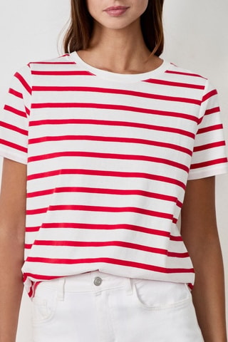 T-shirt Indispensables - Blanc et rouge