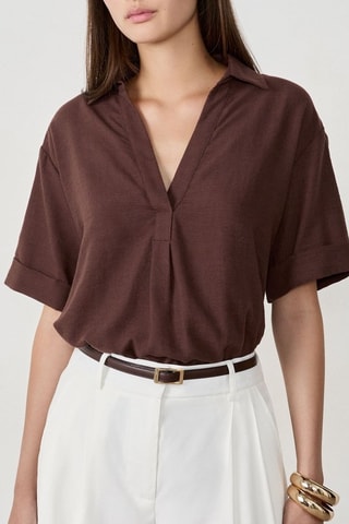 Blouse Timeless Summer - Marron foncé