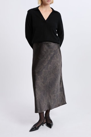 Jupe midi A Babelo Imp - Taupe