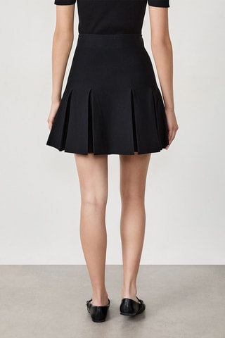 Jupe plissée taille haute Livio - Noir