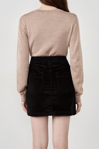 Jupe droite en velours Velvet - Noir