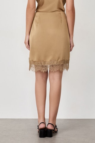 Jupe droite taille haute Bella - Kaki