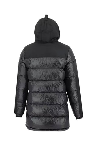 Doudoune longue à capuche - Altamont - Noir et gris