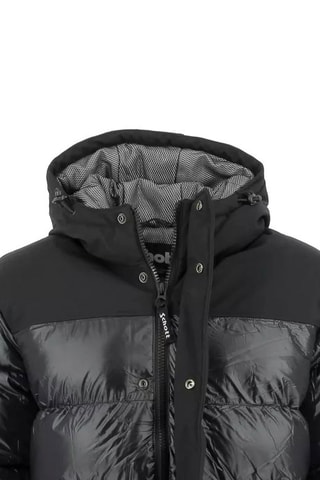 Doudoune longue à capuche - Altamont - Noir et gris