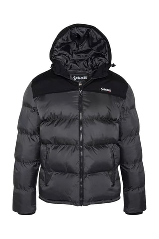 Doudoune à capuche - Utah2 - Blanc, gris, noir et rouge