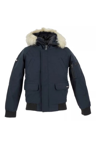 Parka court à capuche - Mountb - Bleu