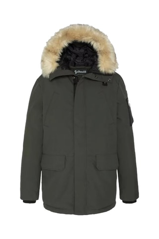 Parka à capuche - Nelson21 - Noir, beige et vert