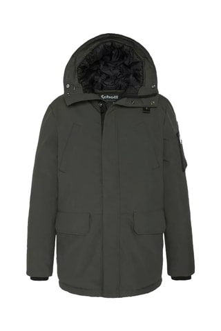 Parka à capuche - Nelson21 - Noir, beige et vert