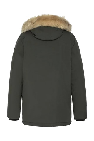Parka à capuche - Nelson21 - Noir, beige et vert