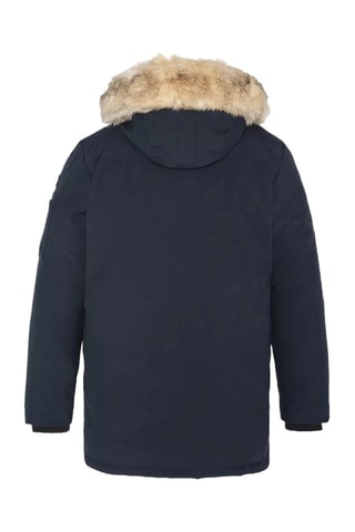Parka à capuche - Nelson22 - Bleu et beige