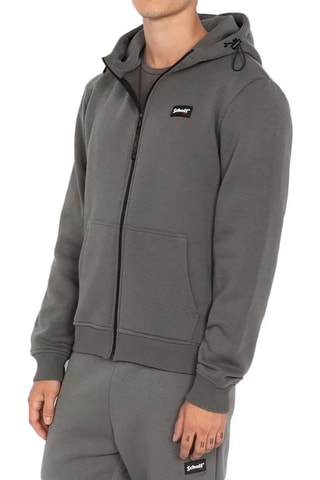 Sweat à capuche - Simon - Blanc, gris, noir et rouge