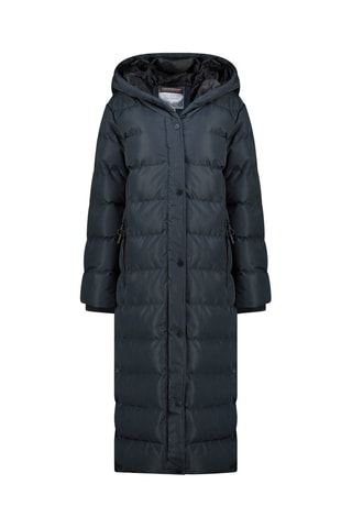 Anorak largo con capucha Belenana - Negro, azul y gris