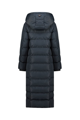Anorak largo con capucha Belenana - Negro, azul y gris