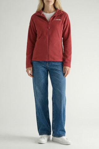 Chaqueta polar con capucha Tugoodana - Blanco y rojo