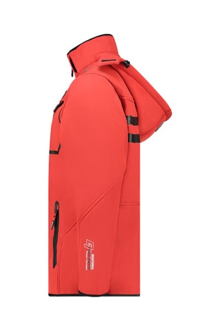 Chaqueta Softshell con capucha Royautana - Negro, rojo y gris