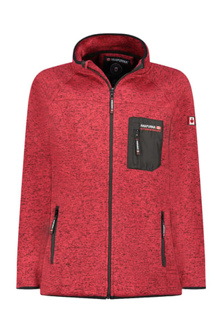 Chaqueta polar Titlana - Blanco, negro y rojo