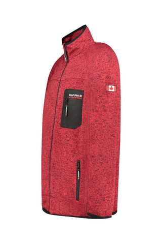 Chaqueta polar Titlana - Blanco, negro y rojo