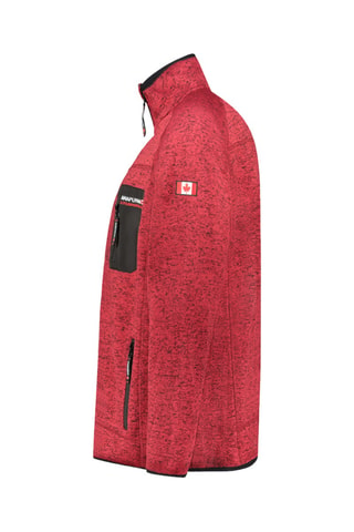 Chaqueta polar Titlana - Blanco, negro y rojo