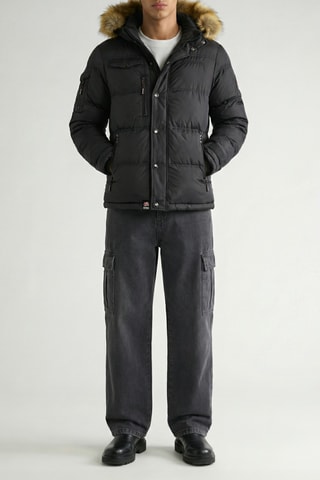 Anorak con capucha Biwa - Blanco, negro y beige