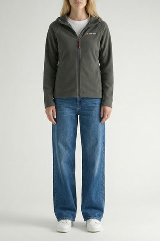 Chaqueta polar con capucha Tugoodana - Rojo y gris