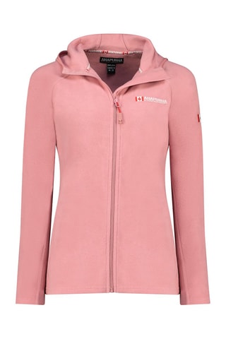Chaqueta polar con capucha Tugoodana - Blanco y rosa