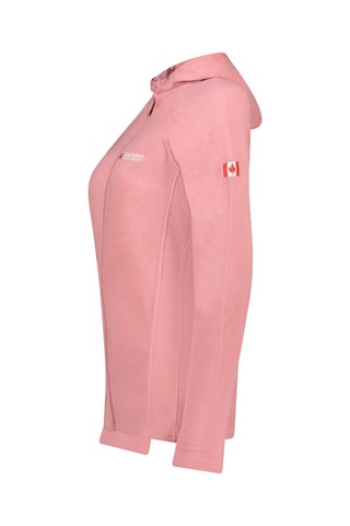 Chaqueta polar con capucha Tugoodana - Blanco y rosa