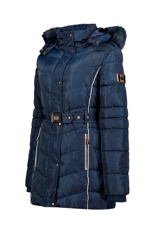 Anorak largo con capucha Beckana - Azul marino