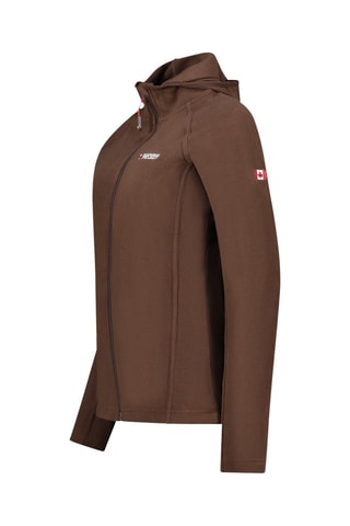 Chaqueta polar con capucha Tugoodana - Blanco, marrón y rojo