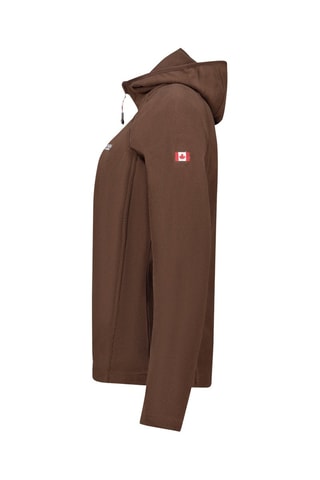 Chaqueta polar con capucha Tugoodana - Blanco, marrón y rojo