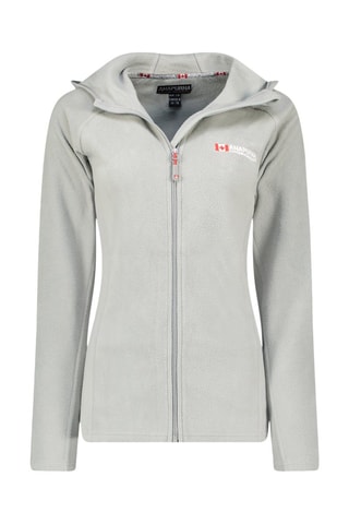 Chaqueta polar con capucha Tugoodana - Gris y rojo