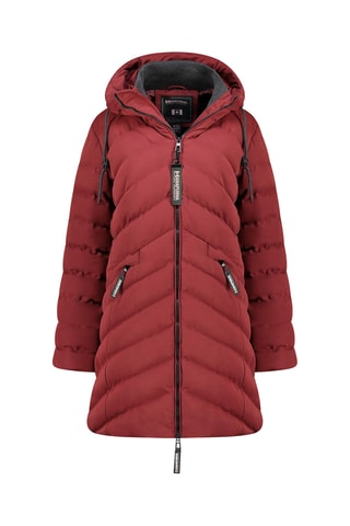Anorak largo con capucha Clarisana - Burdeos