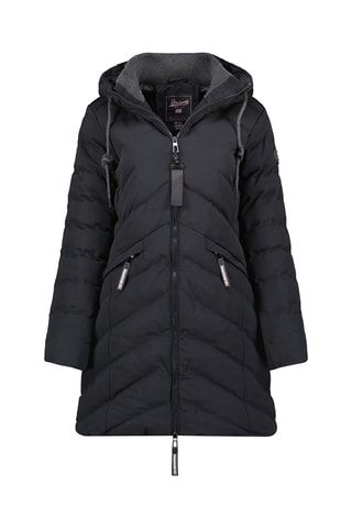 Anorak largo con capucha Clarisana - Negro