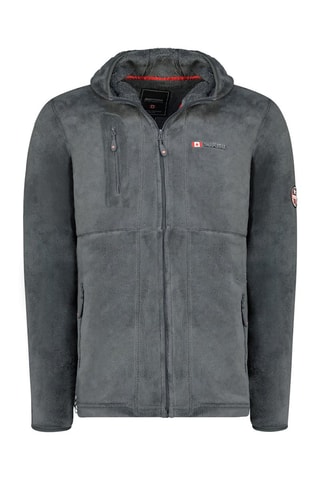 Chaqueta polar con capucha Utah Hood - Gris y rojo