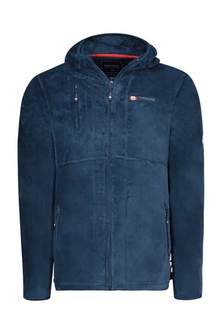Chaqueta polar con capucha Utah Hood - Azul y rojo