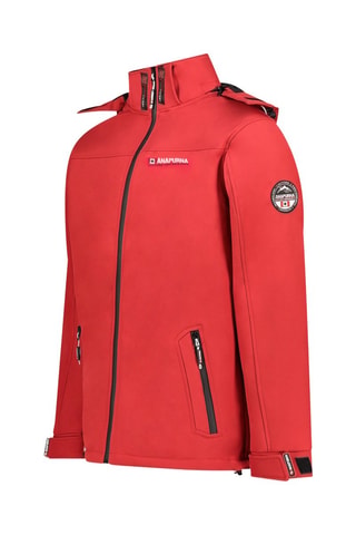 Chaqueta Softshell Takeniana - Blanco, negro y rojo