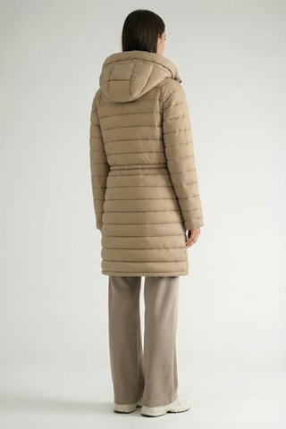 Anorak largo con capucha Batigana - Negro y beige