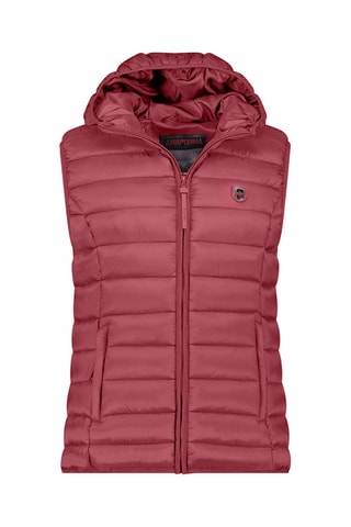 Chaleco acolchado con capucha Vakitalana - Rojo