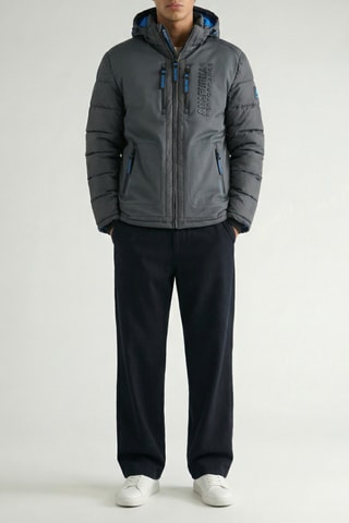 Anorak con capucha Beachana  - Azul y gris
