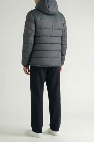 Anorak con capucha Beachana  - Azul y gris