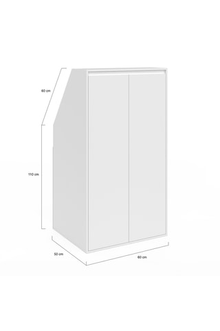 Armario de 2 puertas Tom - 60 x 110 x 50 cm