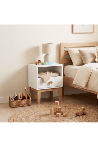 Mesilla de noche de 1 cajón - 49,5 x 40 x 34 cm