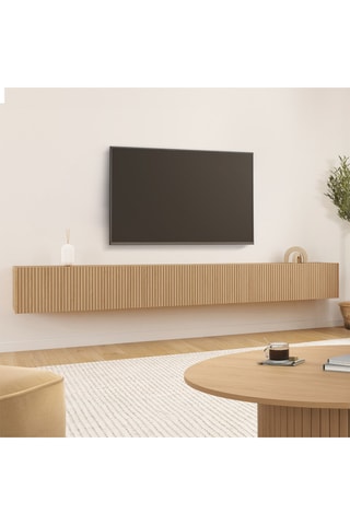 Mueble de TV de 3 puertas abatibles Albane - 270 x 30 x 30 cm
